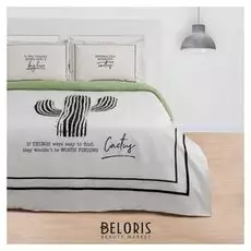 Постельное бельё "Этель" евро кактус 200х217 см, 220х240 см, 50х70+3 см - 2 шт