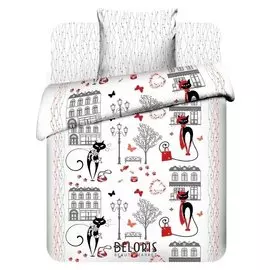 Постельное бельё василек «Гламурная прогулка», размер 145х215 см, 150х214 см, 70х70 см, бязь