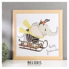 Постер дерево "Лучшие друзья" 35х35 см, ясень