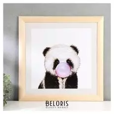 Постер дерево "Панда" 35х35 см, ясень