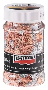 Поталь в хлопьях золото/медь, 100 мл, Pentart
