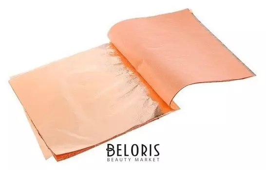 Поталь в книжке для омеднения «Сонет», 14 х 14 см, 25 листов, имитация меди