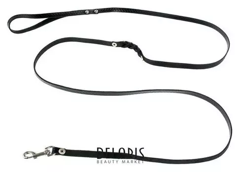 Поводок кожаный однослойный длинный, 1.9 м х 1 см, микс