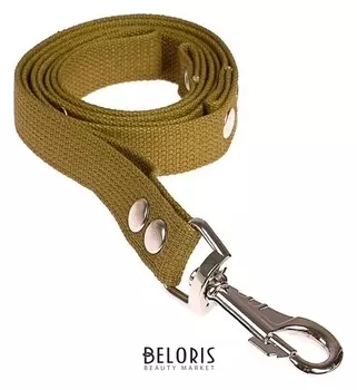 Поводок с перехватом, 1.2 м, карабин 3 см, брезент