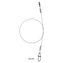 Поводок титановый 10 кг, 25 см, 2 штуки в упаковке