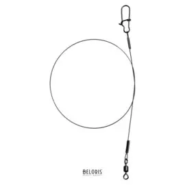 Поводок титановый 5 кг, 30 см, 2 штуки в упаковке