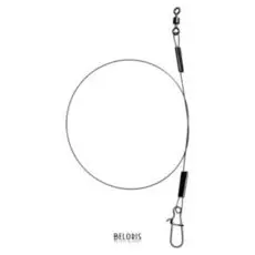 Поводок титановый 7,5 кг, 20 см, 2 штуки в упаковке