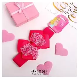 Повязка для волос "Двойной бант" 3*17 см, пятнистый, малиновый