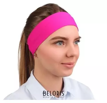 Повязка на голову, бифлекс, цвет фуксия