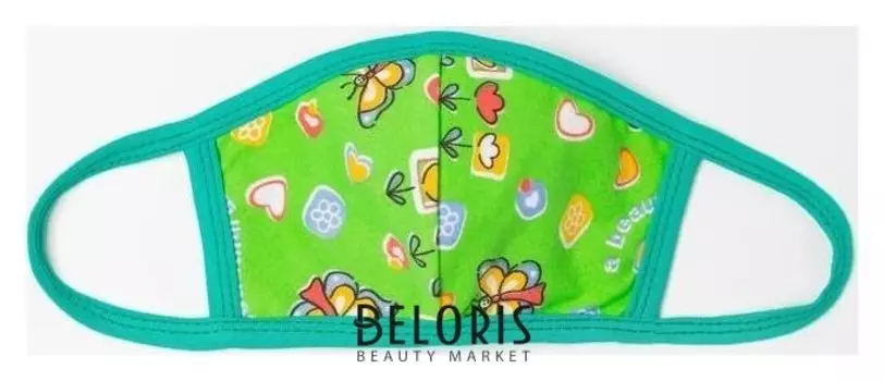 Повязка тканевая детская, цвет зелёный возраст 3-6 лет