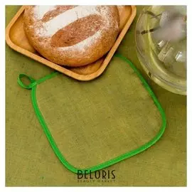 Прихватка этель «Флоренс» 20×20 см, полулён, 50% хлопок, 50% лён