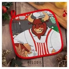 Прихватка "Доляна" повар 17х17 см +/- 3 см,100% хл 160 г/м2