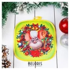 Прихватка «Мышонок - повар», с ложкой, 20×20 см, сувенирная