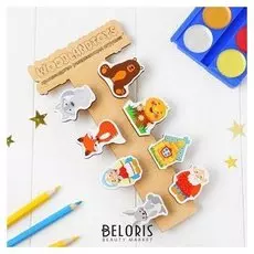 Прищепки-магниты Колобок набор 8 шт.