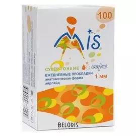 Прокладки ежедневные "Mis" супер тонкие айрлайд софт анатомическая форма 100 шт/уп