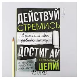 Прописи для взрослых "Достигай поставленной цели"