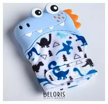 Прорезыватель рукавичка «Крокодильчик», на липучке