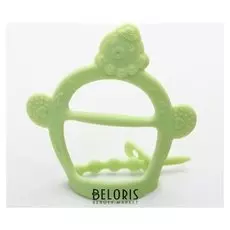 Прорезыватель силиконовый На ручку с застежкой