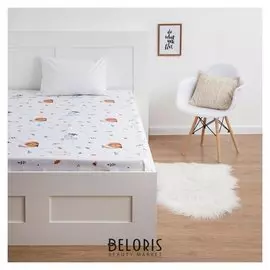 Простыня на резинке "Этель" акварель 150*210 см, 100% хлопок, бязь