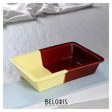 Противень для запекания жёлто-коричневый, 1 л, 25,5 х 18 см