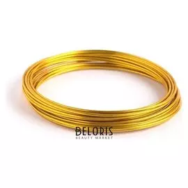 Проволока для плетения D=1.5мм, намотка 5м, цвет золотой