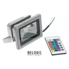 Прожектор светодиодный Uniel, 10 Вт, пульт ДУ, мультиколор, корпус серый