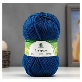 Пряжа "Акварель" 50% акрил, 50% леакрил 110м/100гр (139 морск. волна)