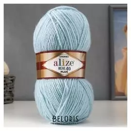 Пряжа "Angora Real 40 Plus" 40% шерсть, 60% акрил 225м/100гр (114 талая вода)