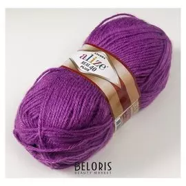Пряжа "Angora Real 40 Plus" 40% шерсть, 60% акрил 225м/100гр (206 ярк.лиловый)
