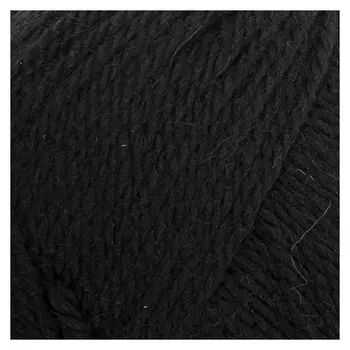 Пряжа "Аргентинская шерсть" 100% импортная шерсть 200м/100гр (003, черный)