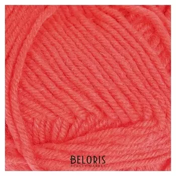 Пряжа "Bambino Marvel" 25% шерсть, 75% акрил 130м/50гр (9044 яркий коралл)