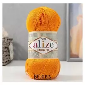 Пряжа "Bamboo Fine" 100% бамбук, 440м/100гр (83 тыква)