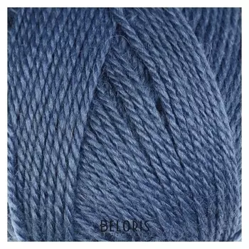 Пряжа "Белорусская" 50% шерсть, 50% акрил 300м/100гр (022 джинса)