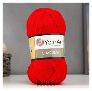 Пряжа "Charisma" 80% шерсть, 20% акрил 200м/100гр (156 красный)