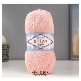 Пряжа "Cotton Gold Fine" 55% хлопок, 45% акрил 660м/100гр (393 св. розовый)