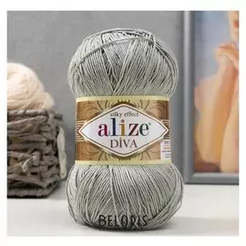 Пряжа "Diva" 100% микрофибра 350м/100гр (302 св.серый)