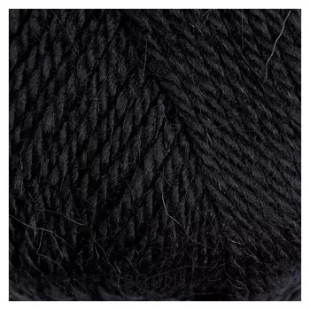 Пряжа "Дворянская" 40% шерсть, 60% акрил 160м/100гр (003 черный)
