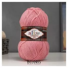 Пряжа "Lanagold Fine" 49% шерсть, 51% акрил 390м/100гр (161 пудра)