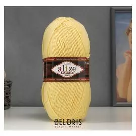 Пряжа "Lanagold Fine" 49% шерсть, 51% акрил 390м/100гр (187 св.жёлтый)