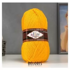 Пряжа "Lanagold Fine" 49% шерсть, 51% акрил 390м/100гр (216 канарейка)