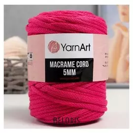 Пряжа "Macrame Cord" 60% хлопок, 40% вискоза/полиэстер 5 мм 85м/500гр (771 мальва)
