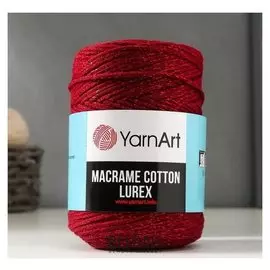 Пряжа "Macrame Cotton Lurex" 75%хлопок, 13%полиэст., 12%металлик 205м/250гр (739)