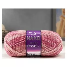 Пряжа "Nakolen Dreams" 50% шерсть, 50% премиум акрил 210м/100г (31441 принт)