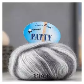 Пряжа "Patty Print" 50% шерсть, 50% акрил 100м/25гр (111 серый меланж)