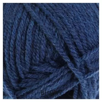 Пряжа "Подмосковная" 50% шерсть, 50% акрил 250м/100гр (3605, синий)