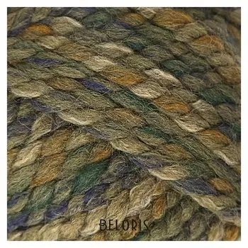 Пряжа "Spaghetti Effect" 25% шерсть, 75% акрил 60м/100гр (7796 тропический лес)