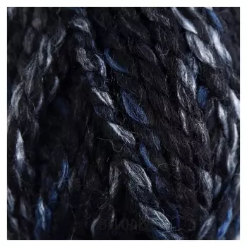 Пряжа "Spaghetti Effect" 25% шерсть, 75% акрил 60м/100гр (7600 черный)