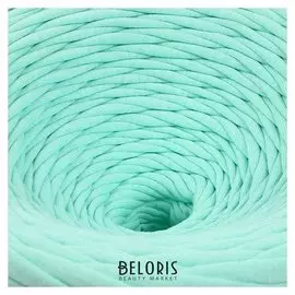 Пряжа трикотажная лицевая 100м/330гр, ширина нити 7-8 мм (Ментол)