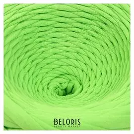 Пряжа трикотажная широкая 100м/330гр, ширина нити 7-9 мм (Ярко-зеленый)