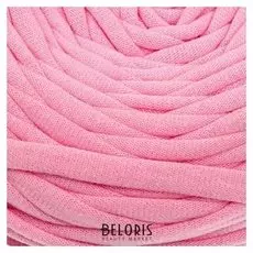Пряжа трикотажная широкая 50м/170гр, ширина нити 7-8 мм (120 розовый)
